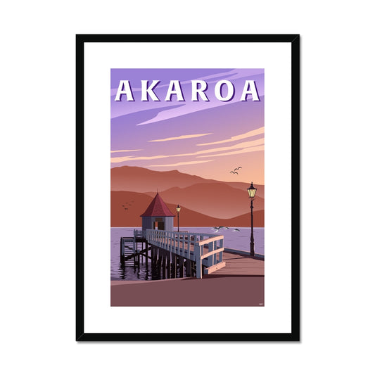 Akaroa Framed & Mounted Print