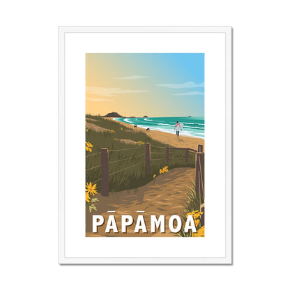 Pāpāmoa Beach  Framed & Mounted Print