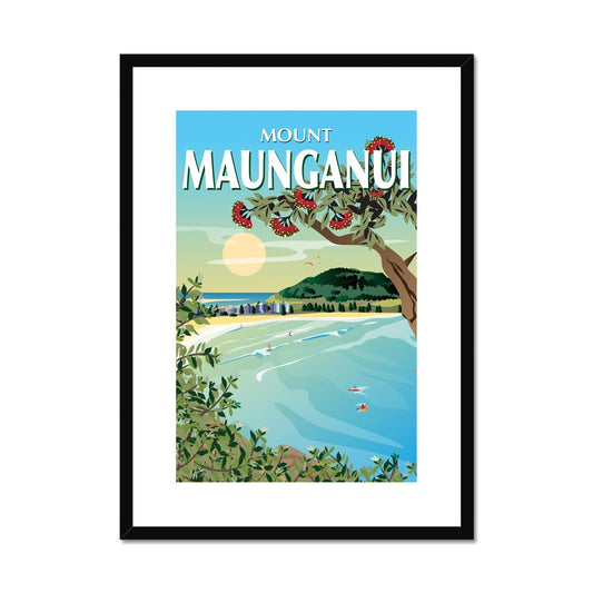 Mt Maunganui  Framed & Mounted Print