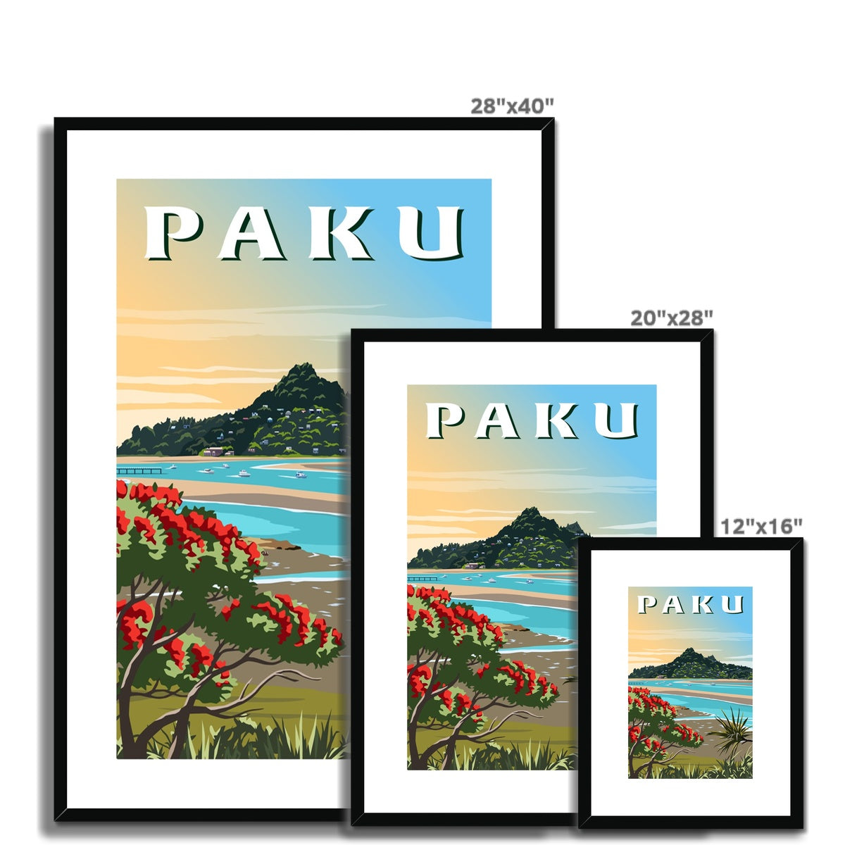 Mt Paku - Tairua Framed & Mounted Print