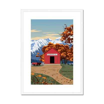 Glenorchy Shed Autumn Framed & Mounted Print