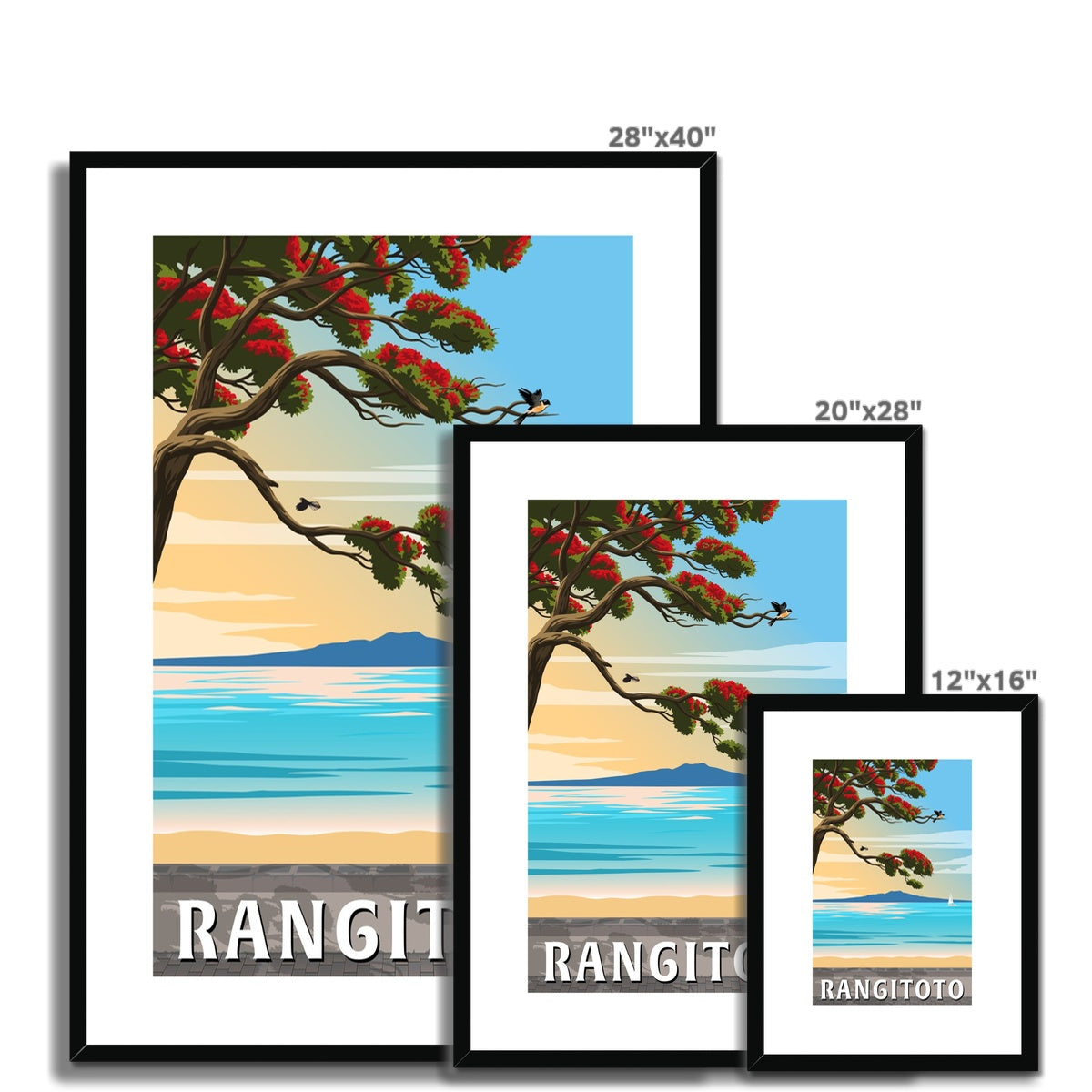 Rangitoto Framed & Mounted Print