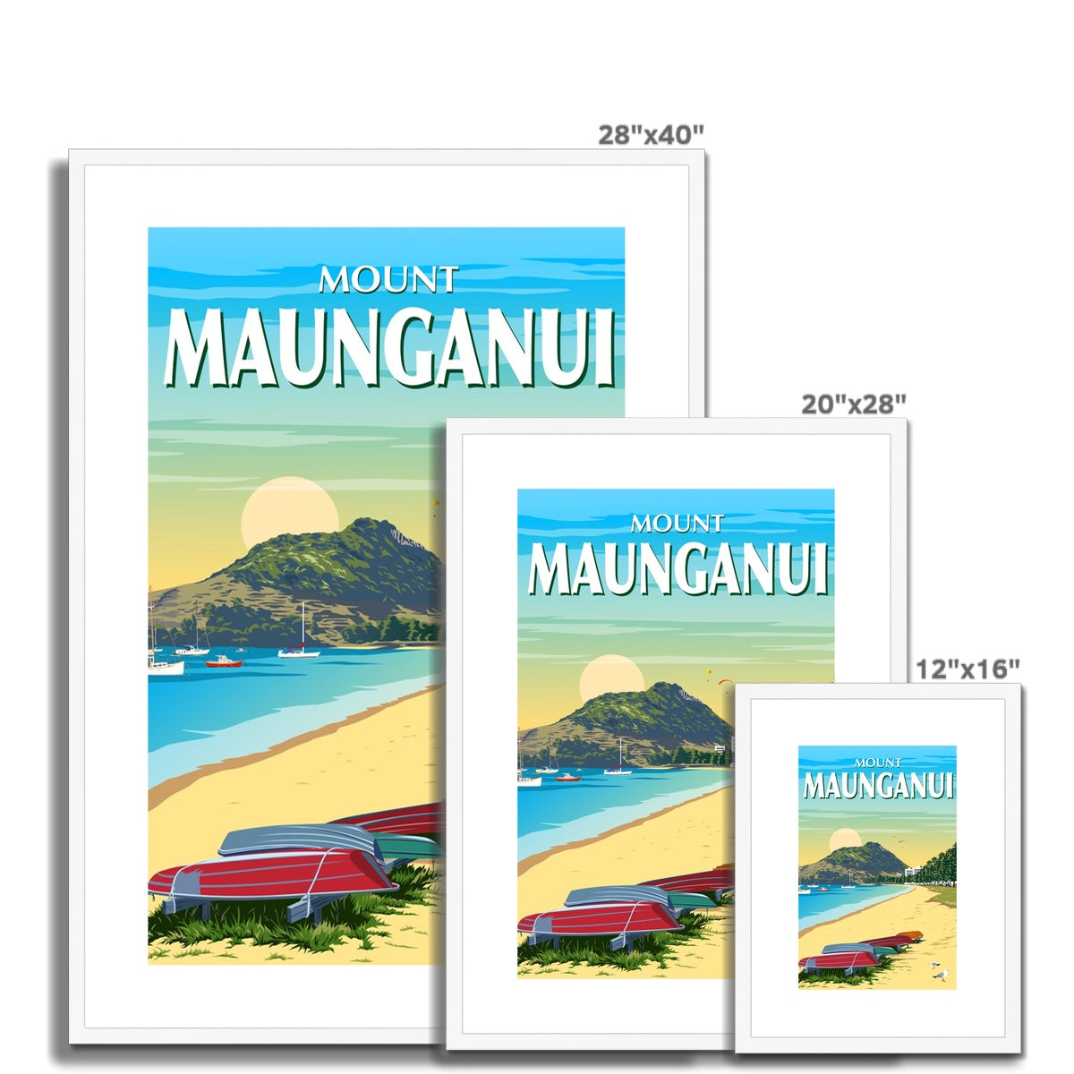 Mount Maunganui - Pilot Bay Framed & Mounted Print