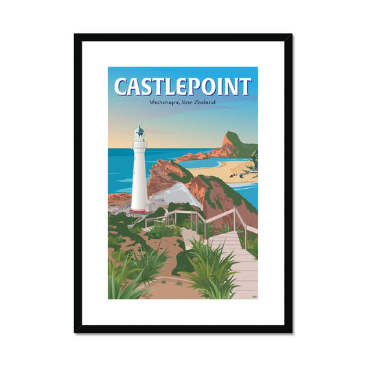 Castlepoint Framed & Mounted Print