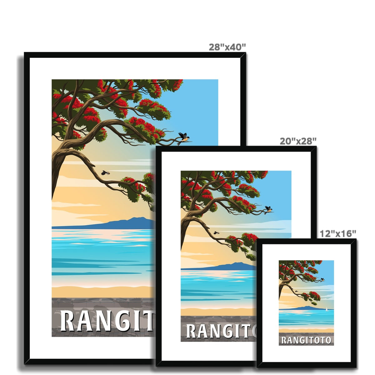 Rangitoto Framed & Mounted Print