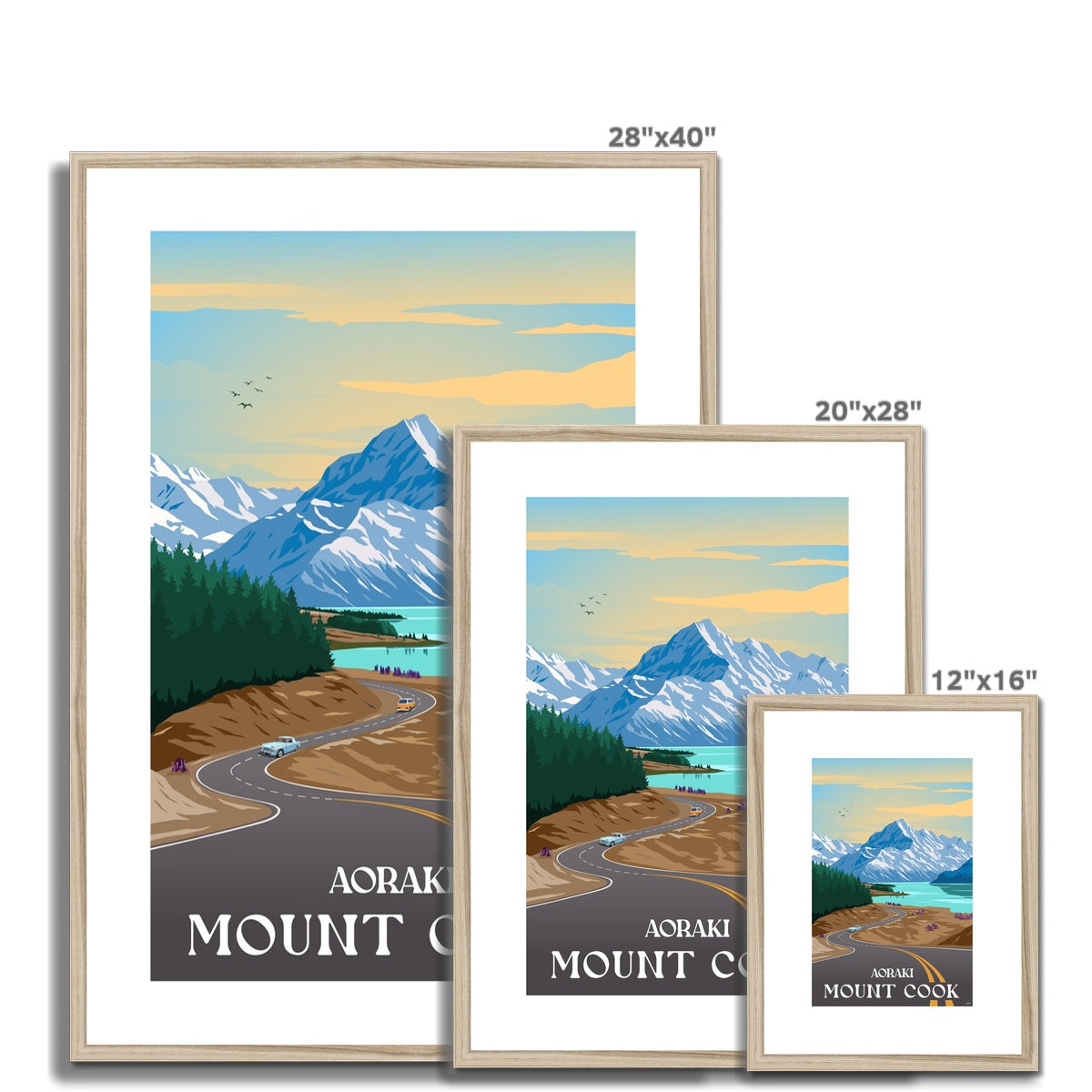 Aoraki Mount Cook Framed & Mounted Print