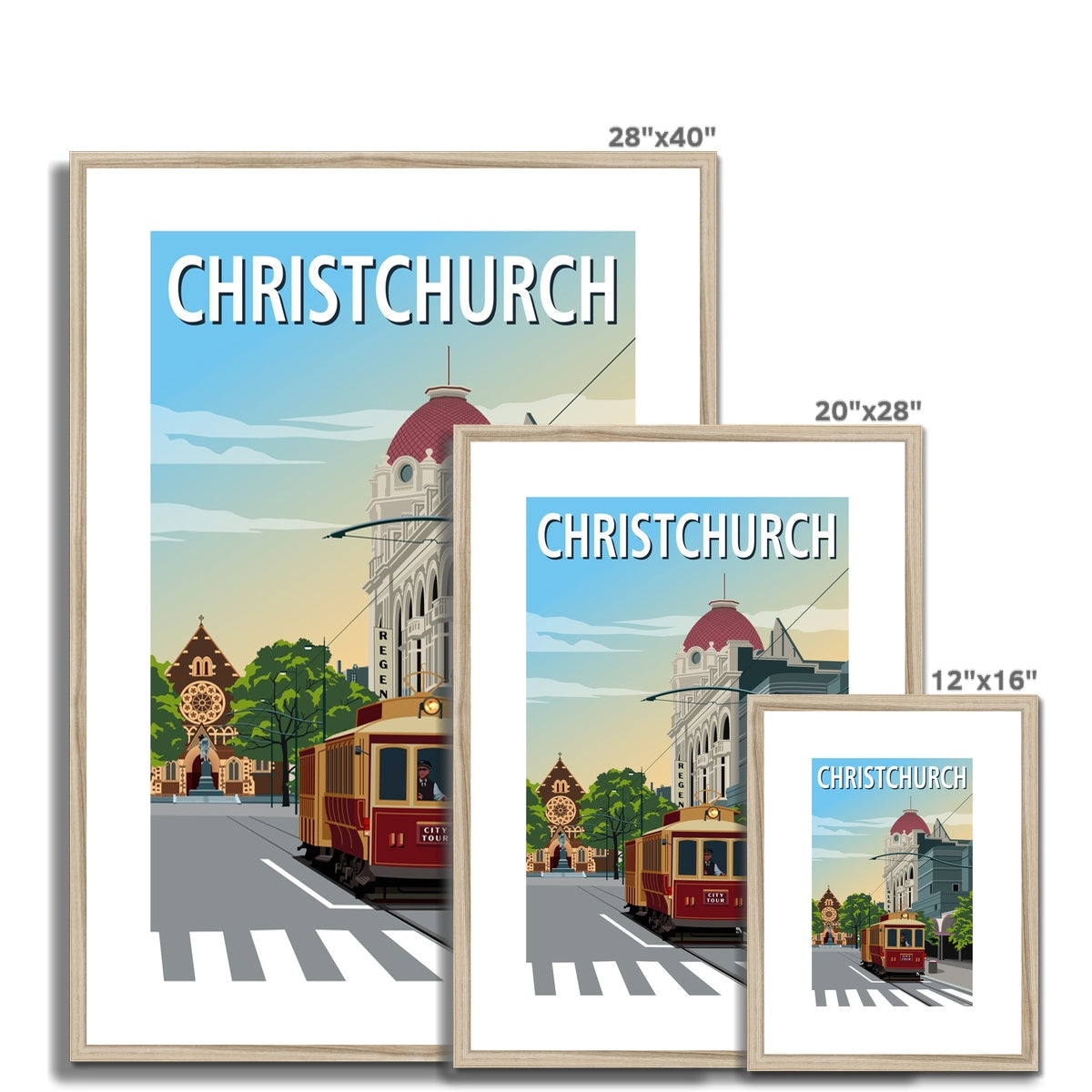 Christchurch Framed & Mounted Print