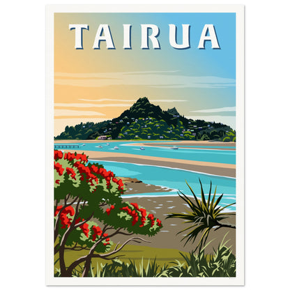 Tairua Travel Poster, New Zealand