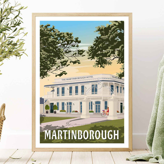 Martinborough Hotel - Travel Poster, New Zealand