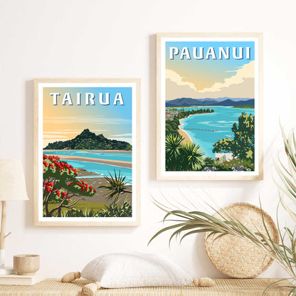 Tairua Travel Poster, New Zealand