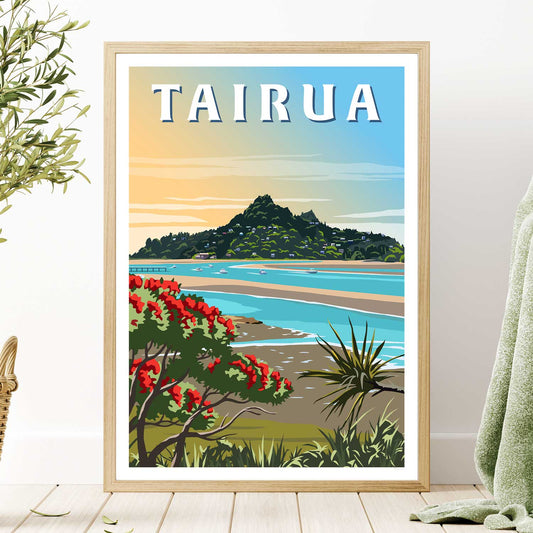 Tairua Travel Poster, New Zealand