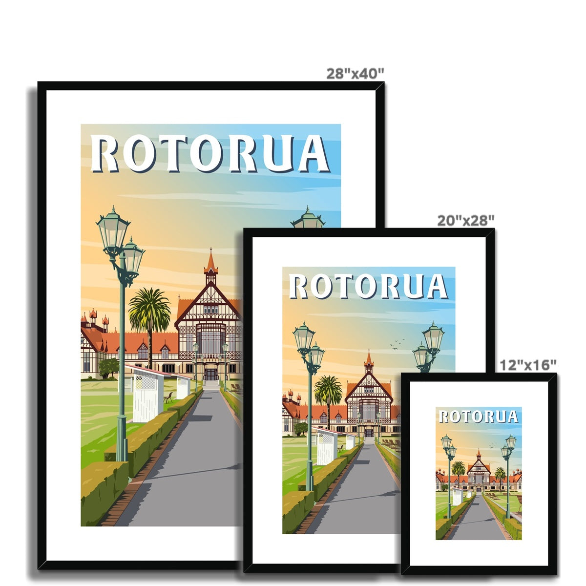 Rotorua Museum and Gardens Framed & Mounted Print