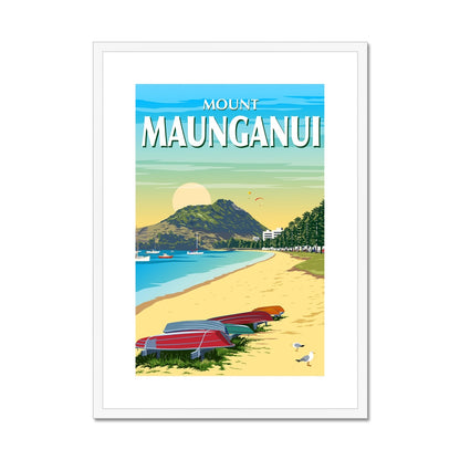 Mount Maunganui - Pilot Bay Framed & Mounted Print