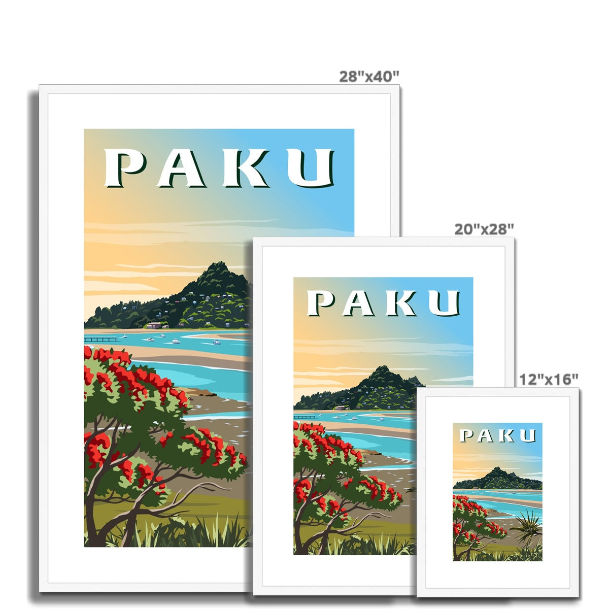 Mt Paku - Tairua Framed & Mounted Print