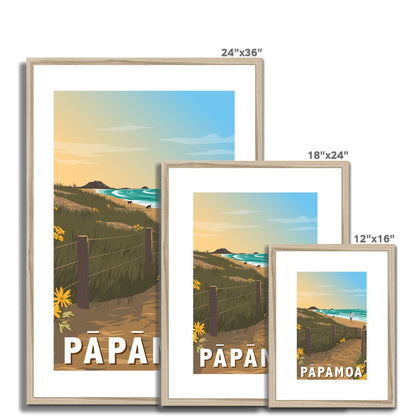 Pāpāmoa Beach  Framed & Mounted Print