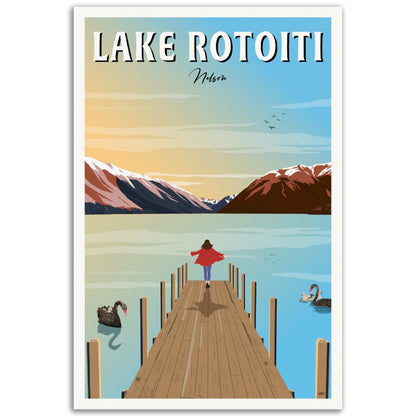 Lake Rotoiti - Nelson - Travel Poster, New Zealand