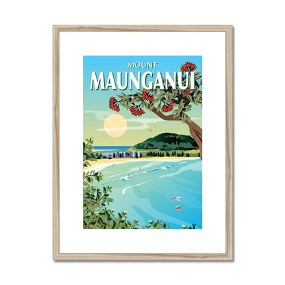 Mt Maunganui  Framed & Mounted Print