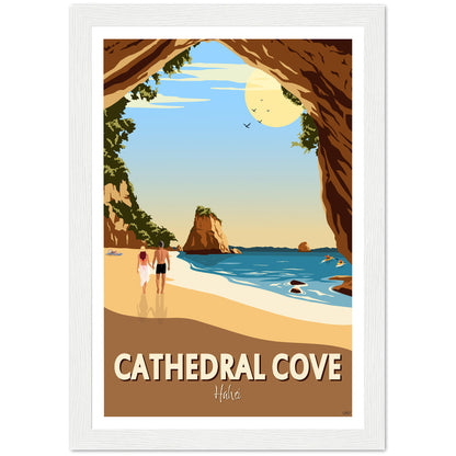 Cathedral Cove Travel Poster, New Zealand