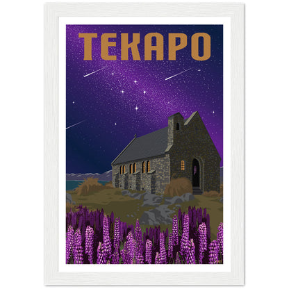 Tekapo Travel Poster, New Zealand