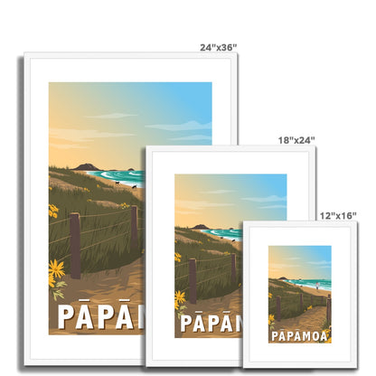 Pāpāmoa Beach  Framed & Mounted Print