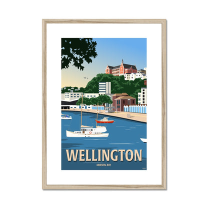 Wellington, Oriental Bay Framed & Mounted Print
