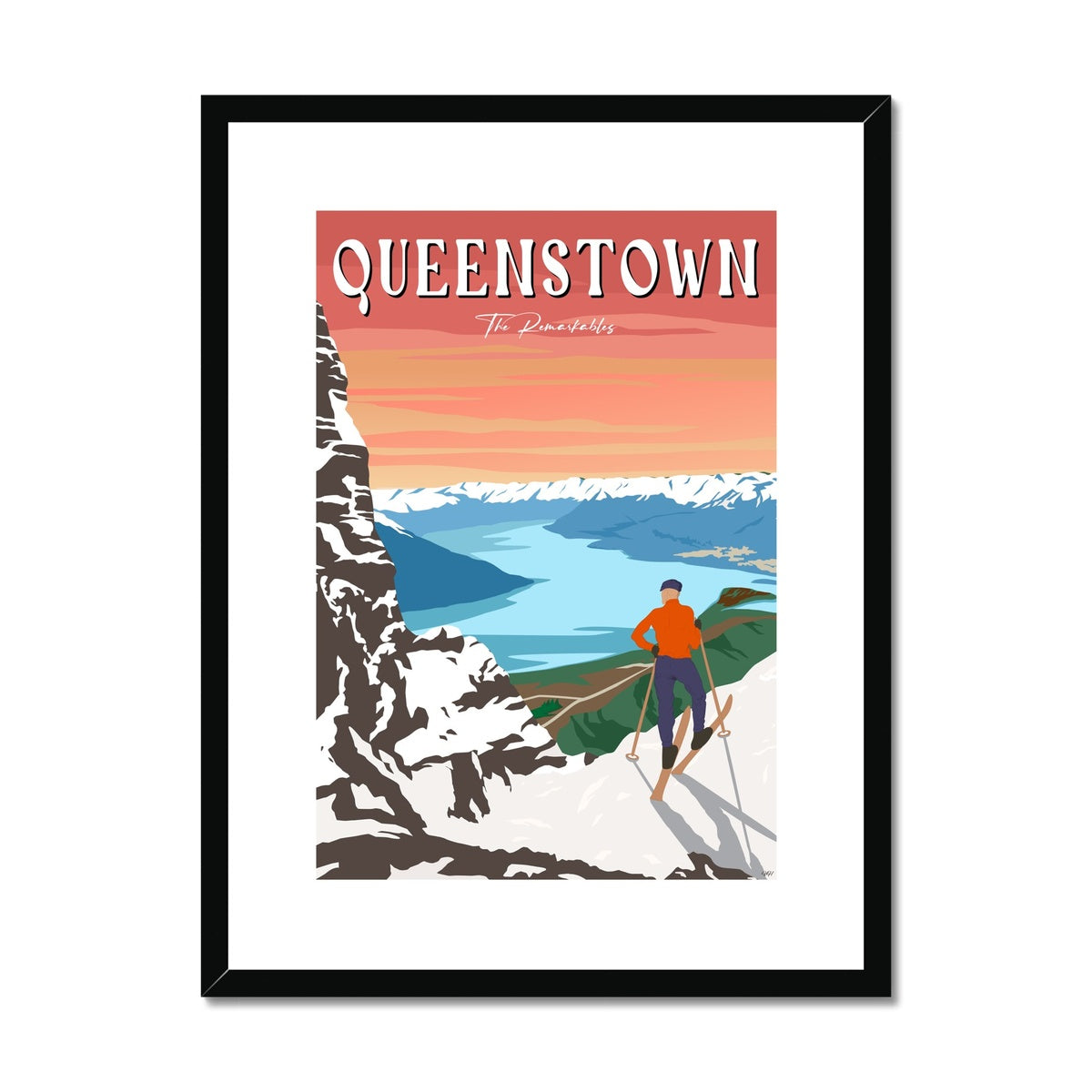 Queenstown - The Remarkables Framed & Mounted Print