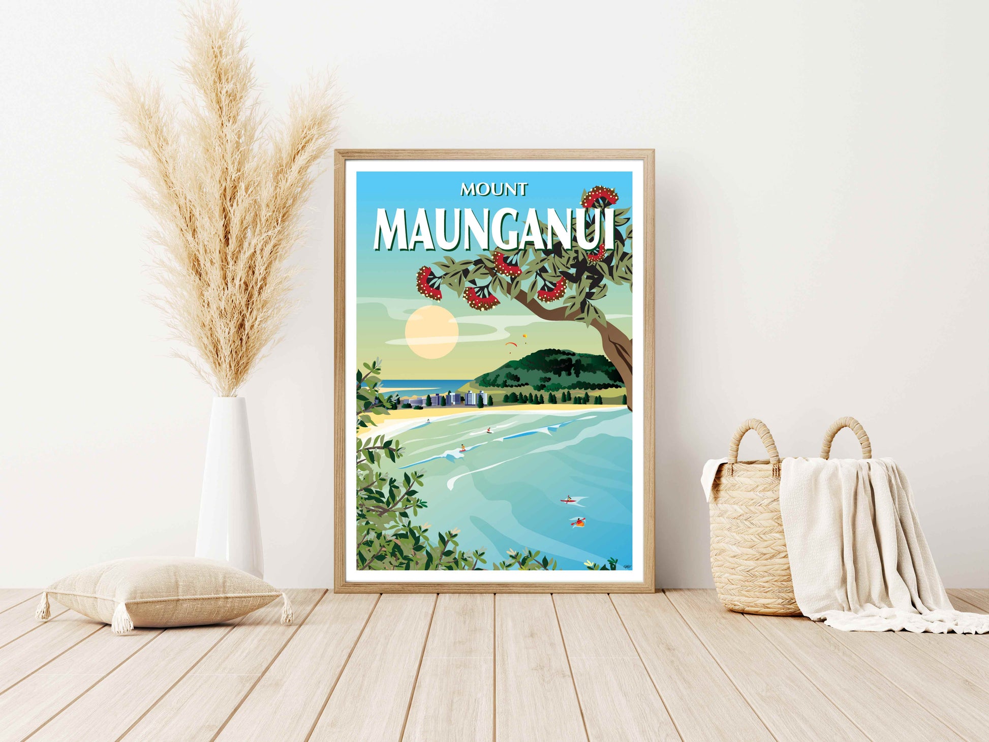 Mount Maunganui Travel Poster, New Zealand - VivaHome