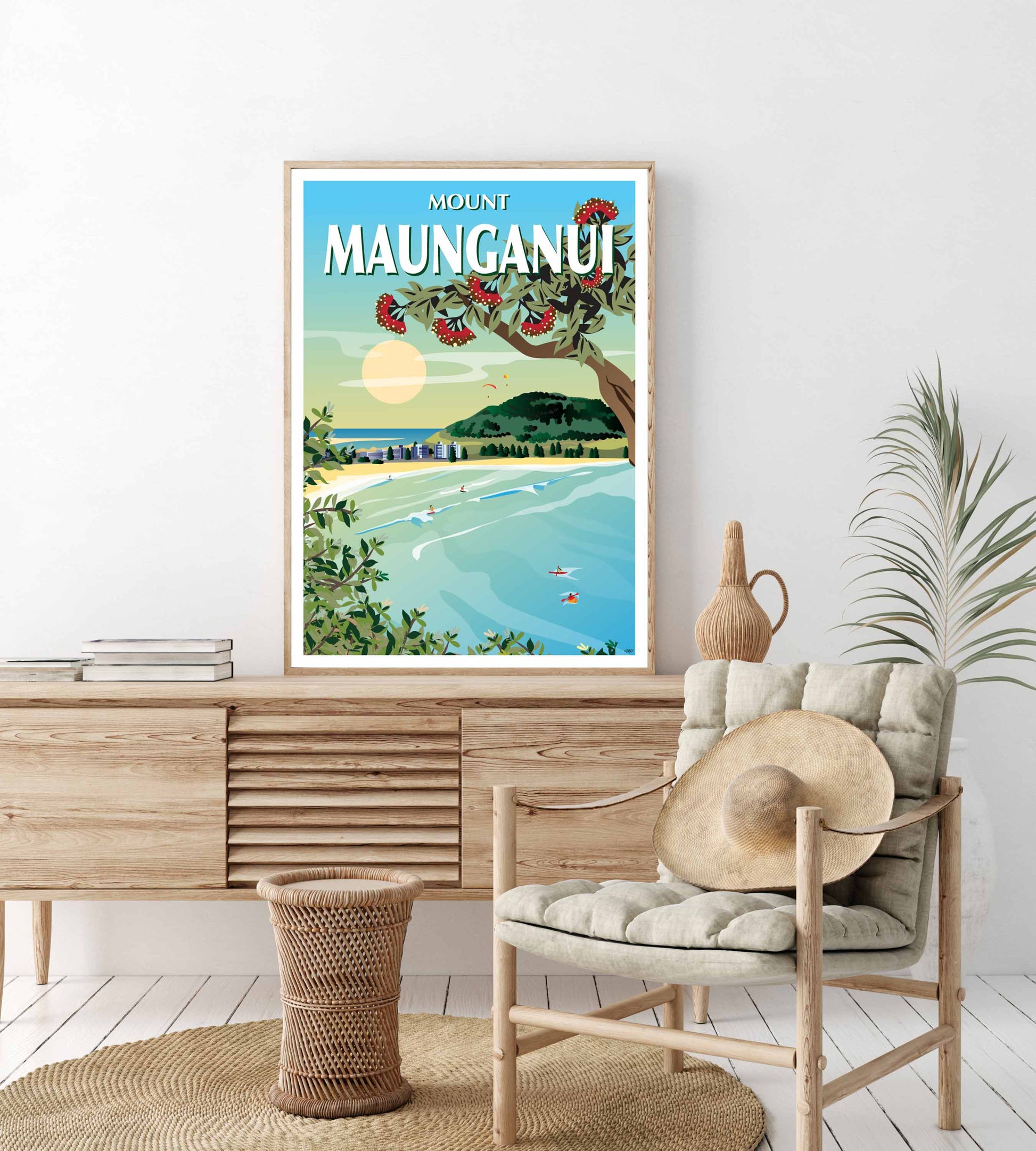 Mount Maunganui Travel Poster, New Zealand - VivaHome