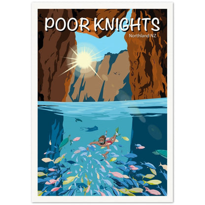 Poor Knights Travel Poster, New Zealand - VivaHome