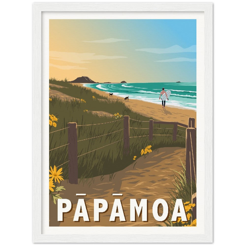 Pāpāmoa Travel Poster, New Zealand
