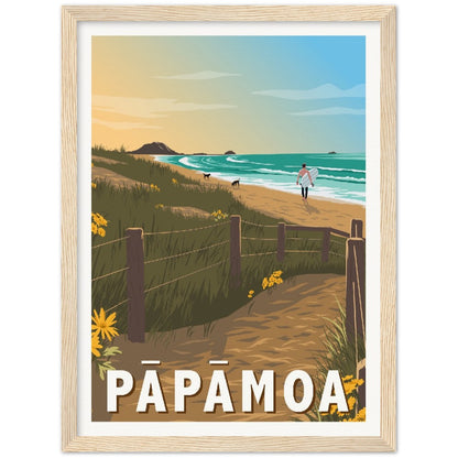 Pāpāmoa Travel Poster, New Zealand