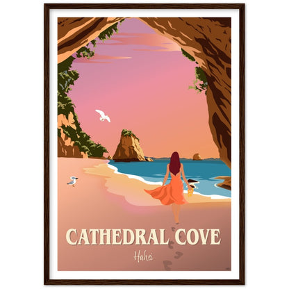 Cathedral Cove - Hahei - Travel Poster, New Zealand
