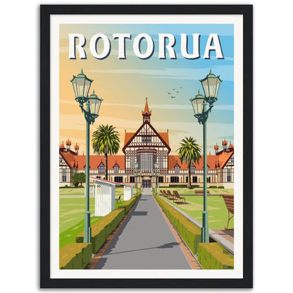 Rotorua Travel Poster, New Zealand