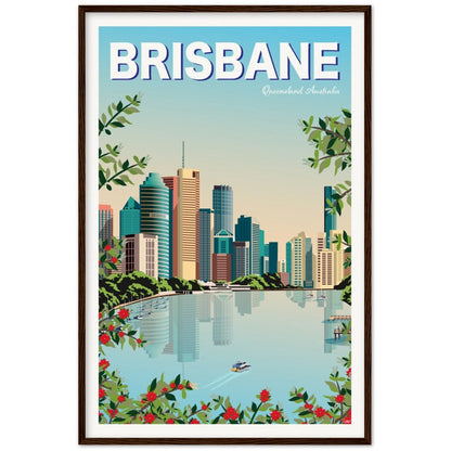 Brisbane Travel Poster - Queensland, Australia