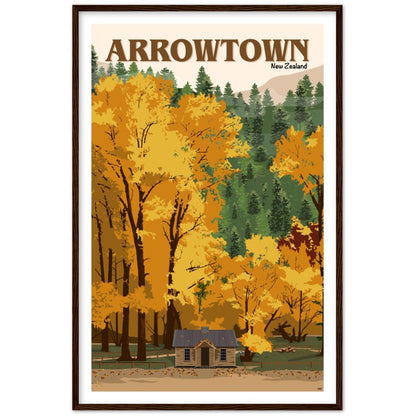 Arrowtown Travel Poster, New Zealand