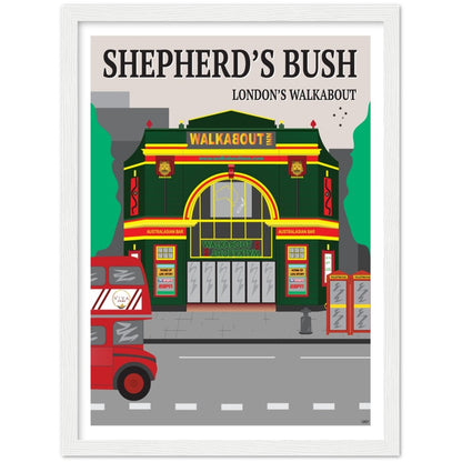 Shepherd's Bush Walkabout Travel Poster, London