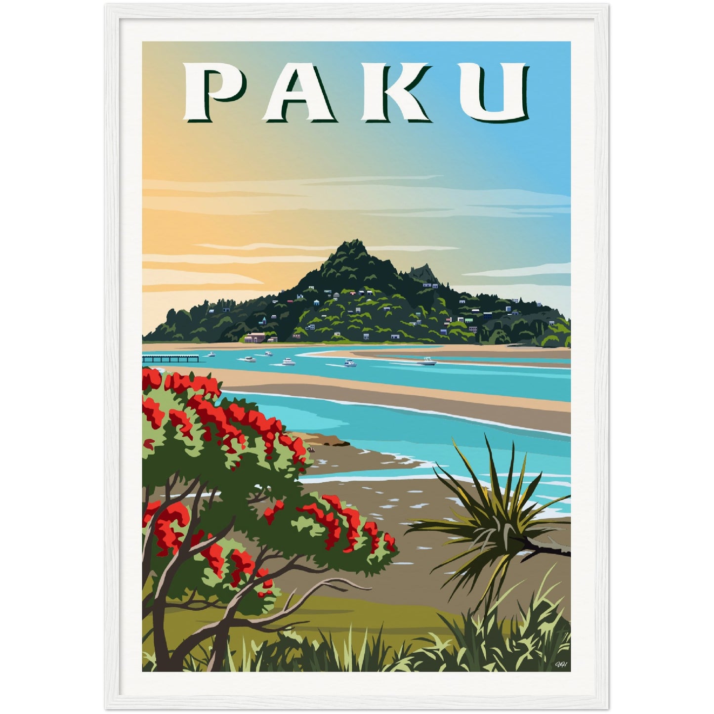 Mount Paku Travel Poster, Tairua, New Zealand