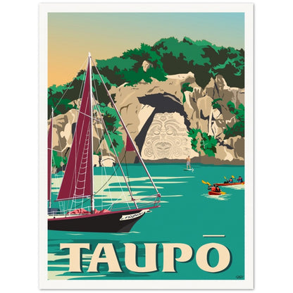 Taupō Travel Poster, New Zealand