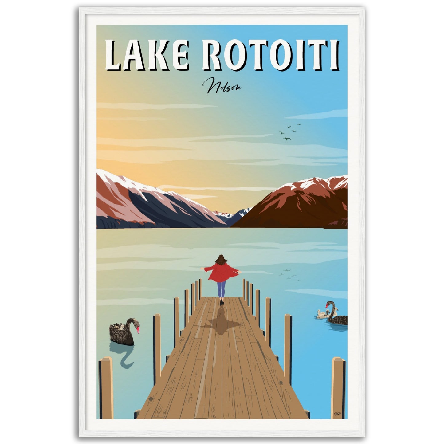 Lake Rotoiti - Nelson - Travel Poster, New Zealand