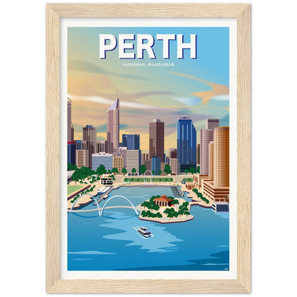 Perth - Western Australia - Travel Poster, Australia