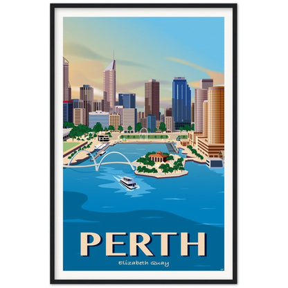 Perth - Elizabeth Quay - Travel Poster, Australia