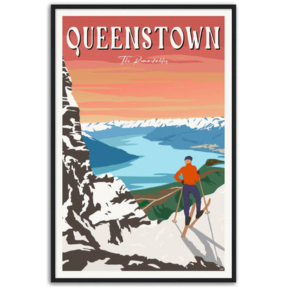 Queenstown - The Remarkables - Travel Poster, New Zealand