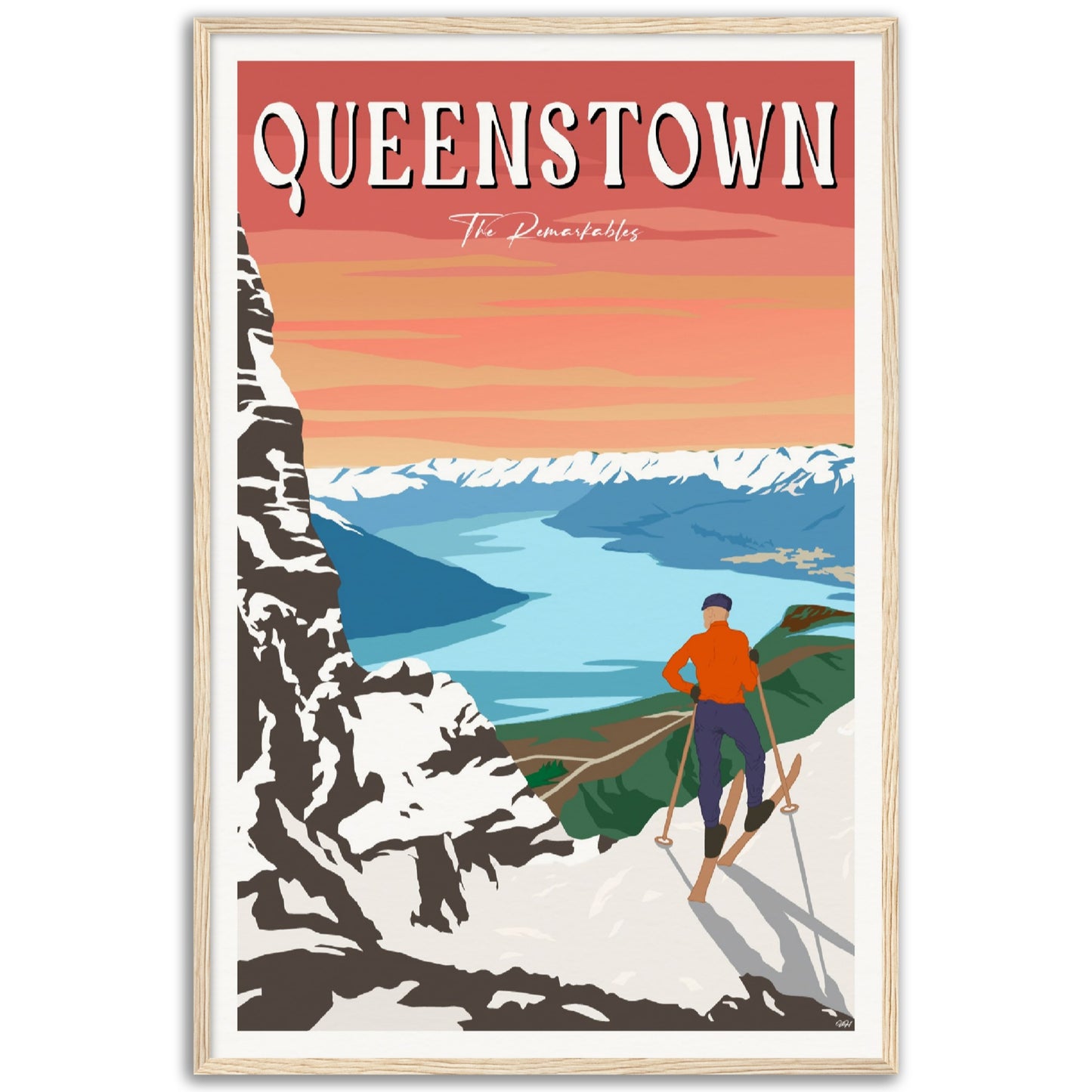 Queenstown - The Remarkables - Travel Poster, New Zealand
