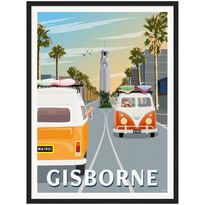 Gisborne Travel Poster, New Zealand