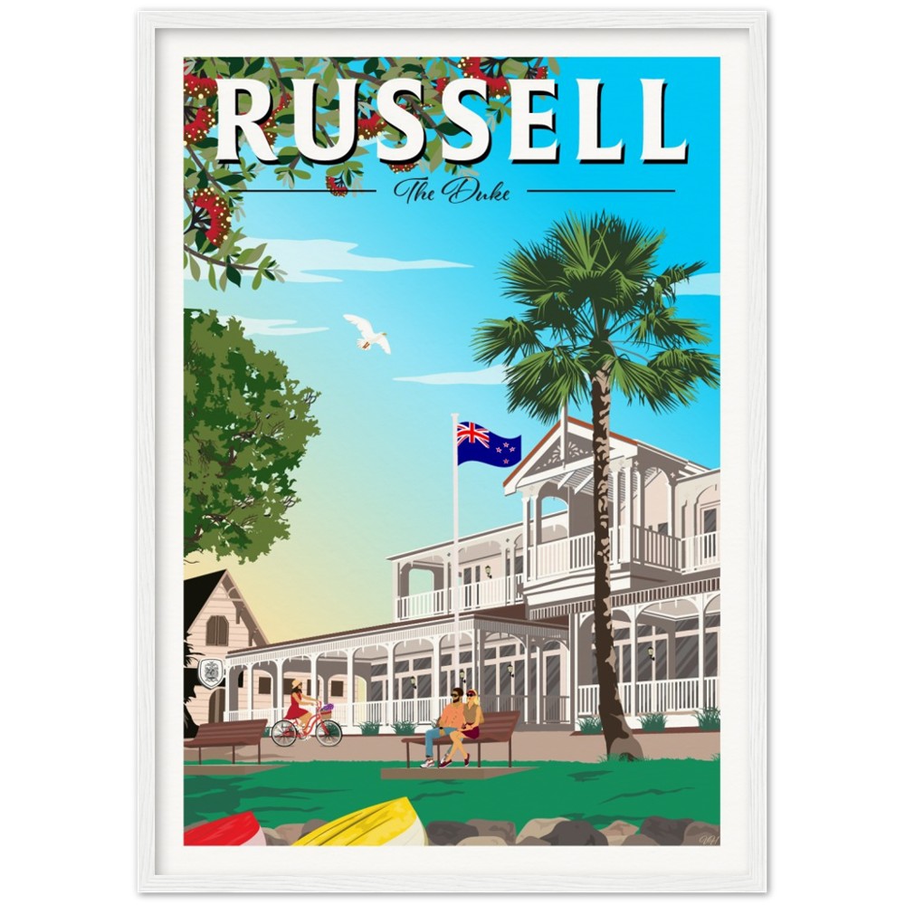 Russell - "The Duke" - Travel Poster, New Zealand
