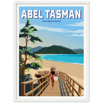 Abel Tasman - Awaroa Bay - Travel Poster, New Zealand