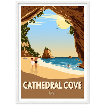 Cathedral Cove Travel Poster, New Zealand
